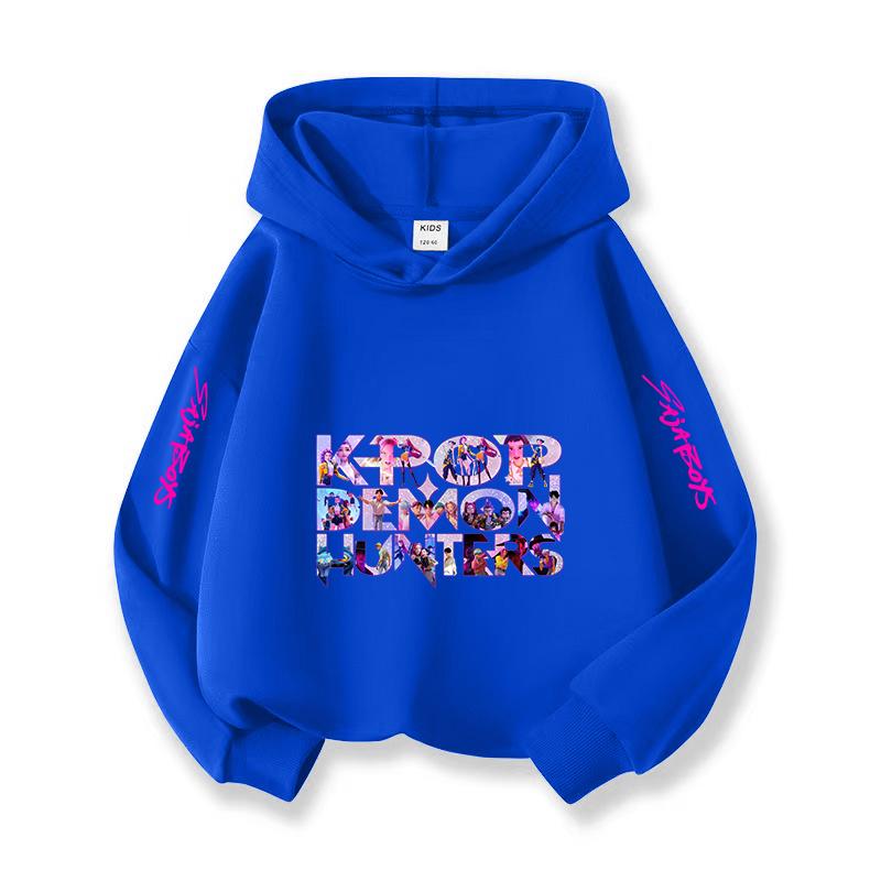 2025 Popular Kpop Christmas Casual Children's Hooded Sweatshirt Korean Wave Style Limited Edition Witch Hunting Fan Essential Girl Top