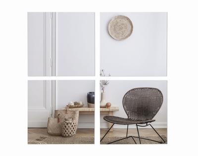 Square Mirror Tiles Set 40X40 Cm Pcs. 4  0.8 M2 Bd Art