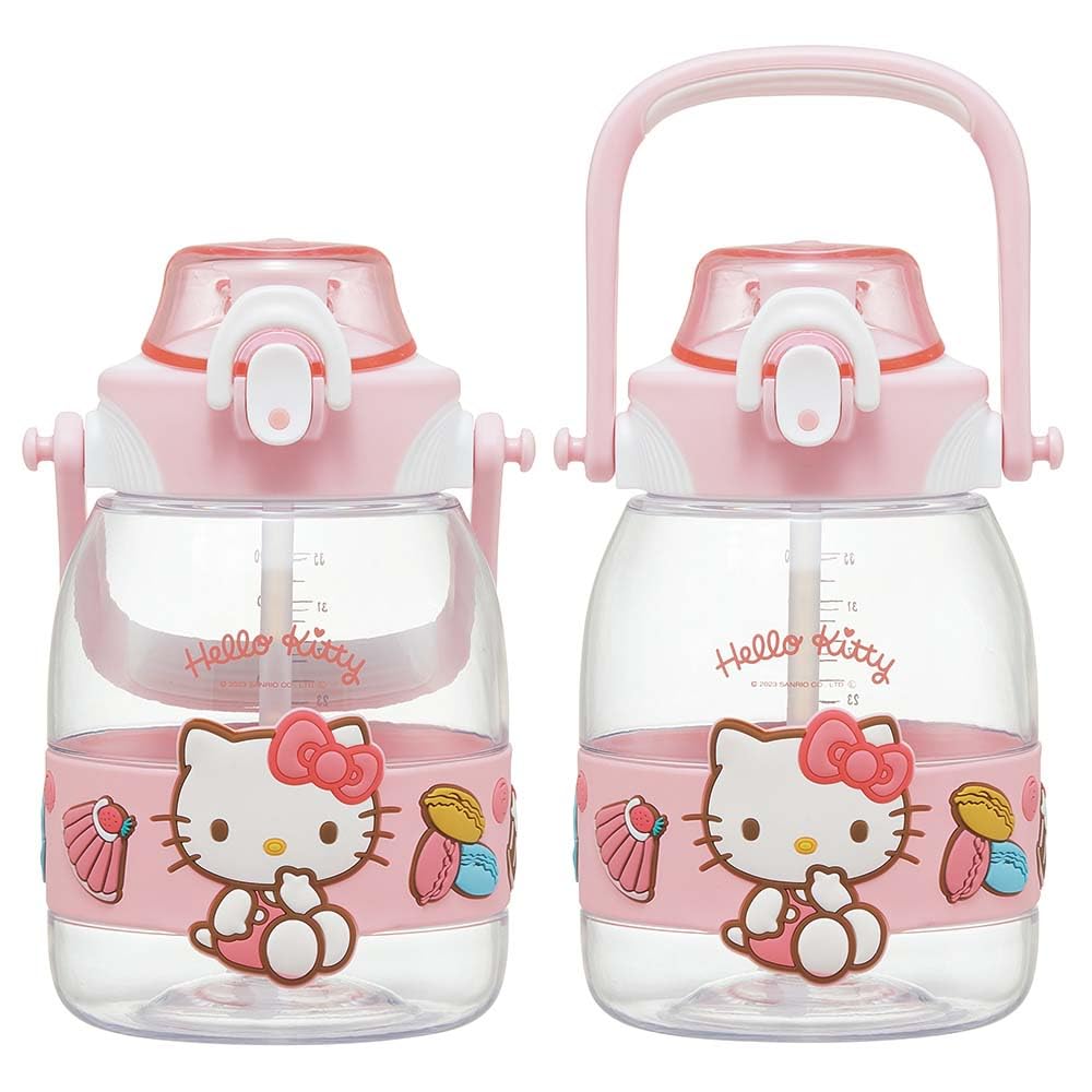 Skater Straw Hopper for Sanrio Hello Bottle, 1.2L (1200ml), Plastic, Hydration, Girls, Kitty, PSHP12-A