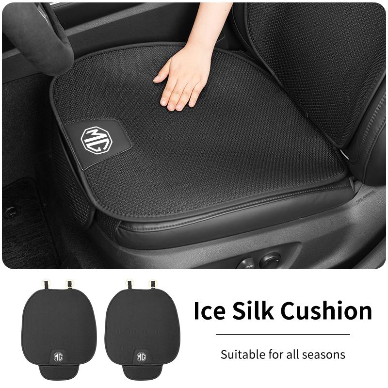 Summer Car Seat Cushion Cover Breathable Ice Silk Non Slip Auto Seat Protector Pad For Morris Garages MG 3 5 6 7 HS ZS GS Hector