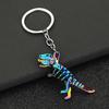 Goth Core Dinosaur Keychain Glow Skull Skeleton with Metal Chain, Y2K Grunge Accessories for Backpack & Keys