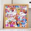 Wooden Dog Coloring Puzzle Kit DIY Paintable Puppy Jigsaw Puzzle Frame with Marker Pens Glue
