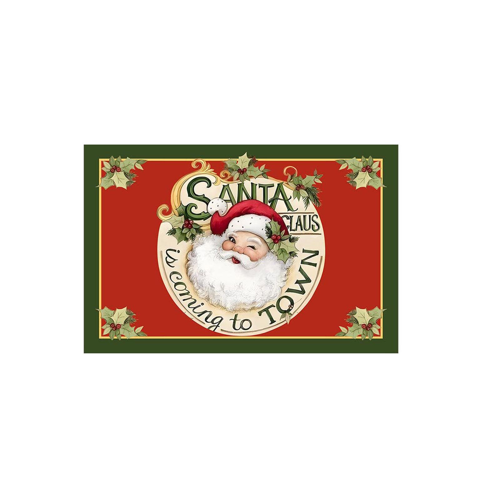 

Рождественские подставки под тарелки Мультяшные Вечеринка Изоляция Обеденный стол Рождественская атмосфера Подставки под тарелки One Size