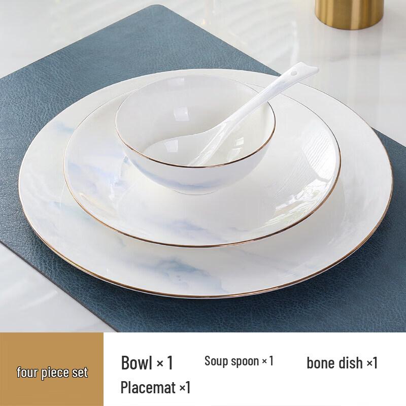 Elegant Gold Rim Ceramic Dinnerware Set