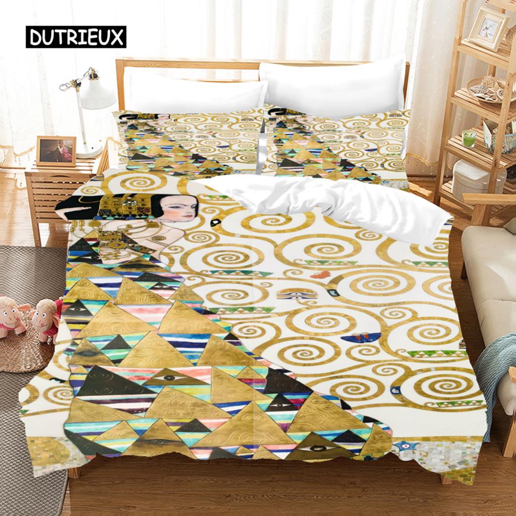 

Комплект постельного белья с изображением ангела, европейская ретро-картина маслом, пододеяльник, покрывало для женщин, детей, украшения для спальни EU single(135x200cm)