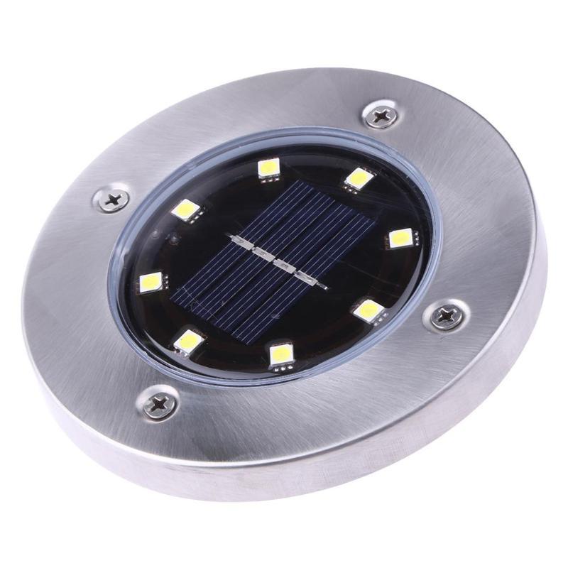 1pcs 12-LED Solar Power Buried Light Under Ground Lamp Outdoor Path Way Garden Decking Warm White Light Lawn Lamp