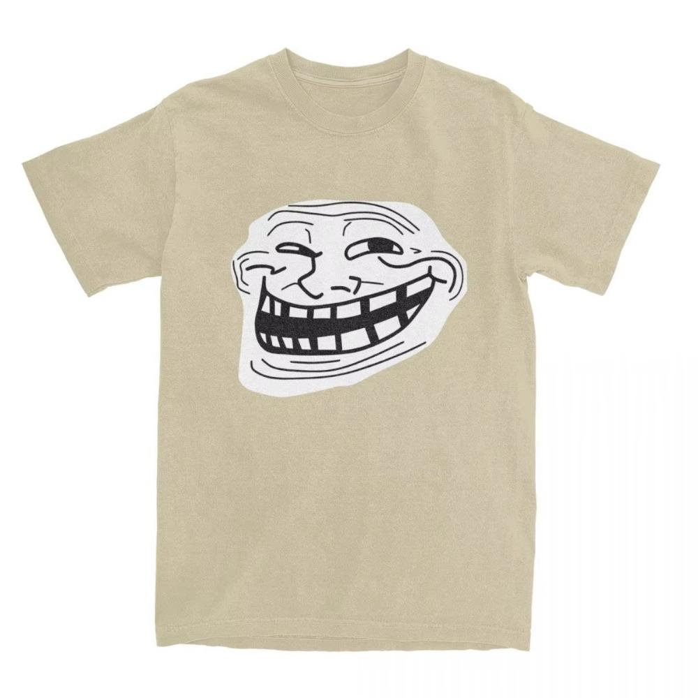 Camiseta Rage Comic Trollfac Anime Engraçado Hip Hop Manga Curta Tops Incríveis Verão Puro Gola Redonda 6XL Roupas