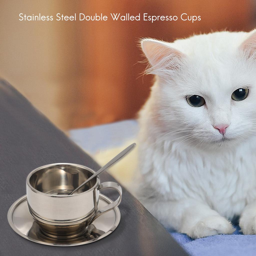 Cheap Insulated Coffee Cup Set Stainless Steel Double Walled Espresso