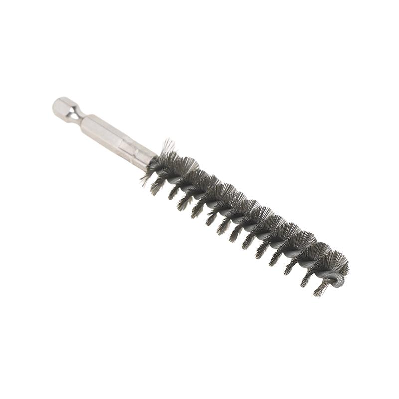1/6Pcs Drill Bore Cleaning Brush 1/4 " Hexagonal Handle Stainless Steel Wire Brush For Anti-Rust Cleaning Of Pipe Ports 8-19Mm
