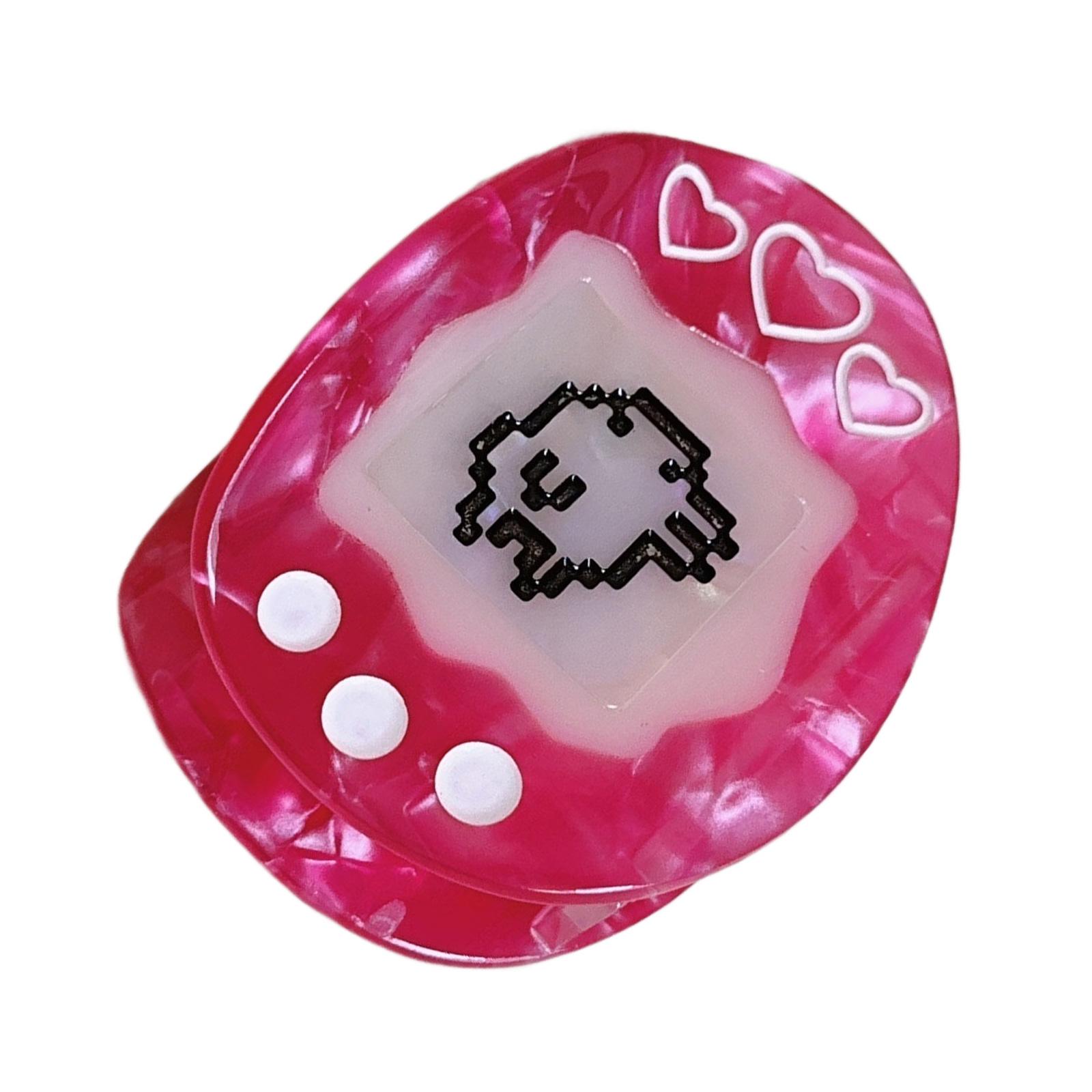 

Заколка для волос в стиле киберпанк из ацетата, мультяшная электронная заколка для волос в виде питомца для различных причесок и тематических мероприятий розовый