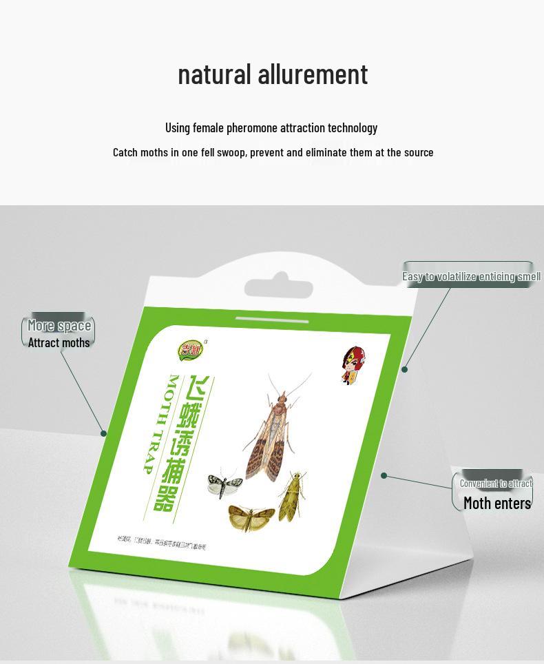 Home Moth Traps for Flour Moths, Clothes Moths, Fruit Flies, and Small Flying Insects - Insecticide-Free and Sticky
