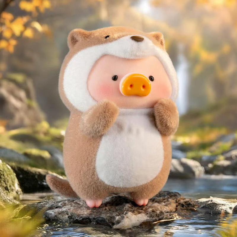 Genuine Lulu The Piggy Animal Party Series Figurine Cute Lulu Pig Doll Model Decor Toy Girl Surprise Gift
