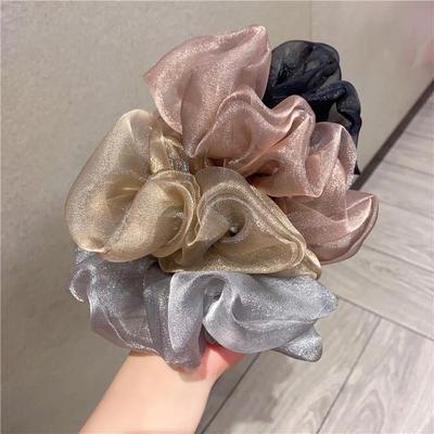 Elastico per capelli in organza perlata - Grande dimensione Elastico per capelli in tulle da fata per donne
