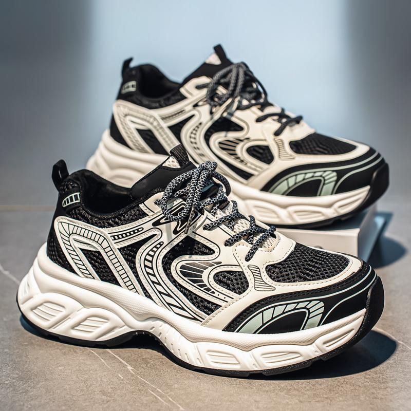 New Fashion Men 's Four Seasons Comfortable Thick Sole Shoes Students Boys GirlsTrending Soft Sole Breathable Casual Running Sneakers