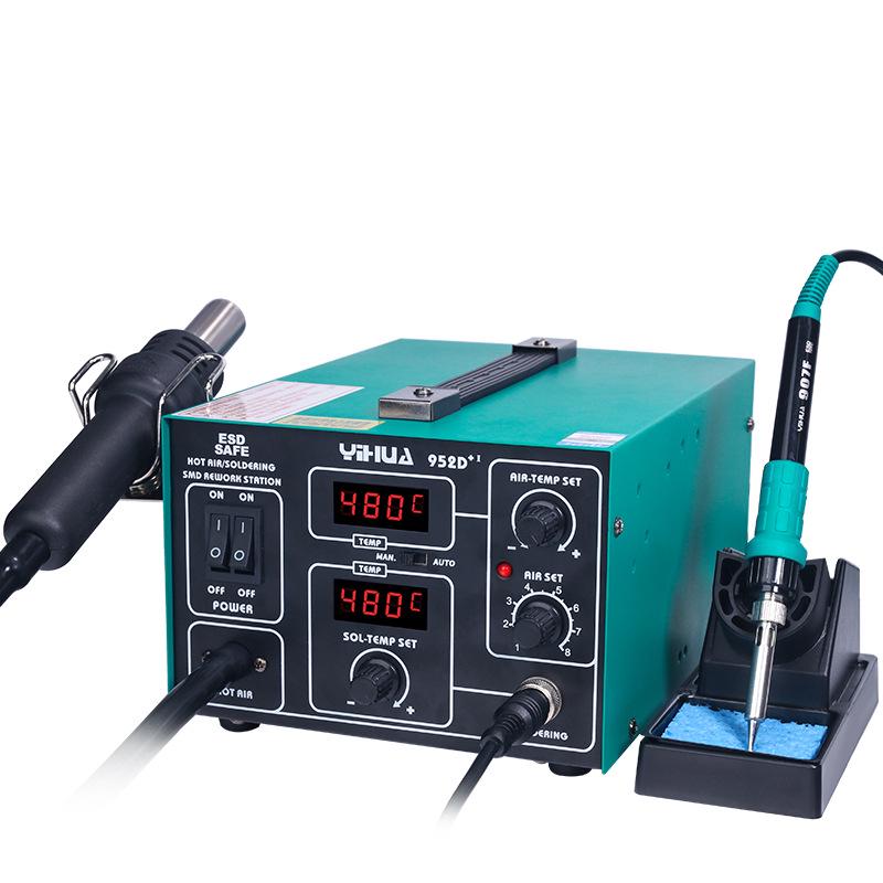 YIHUA 852D+ 2-in-1 Digital Soldering Station with Constant Temperature Control and Hot Air Gun.