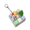 Cat Paw Keycap Fidget Keychain Christmas Snowman Fidget Button Keycap Pendant  Office