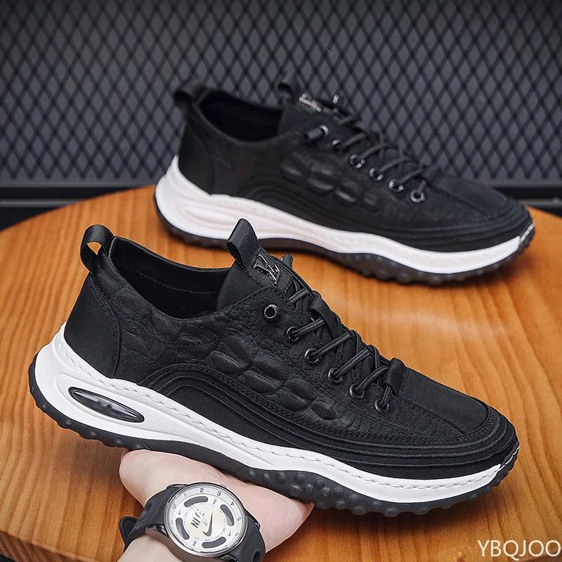 

Summer new Men s Shoes Breathable ice silk cloth shoes Trendy light hiking Male shoes Casual comfortable Sneakers Zapatos Homme 44 чёрный