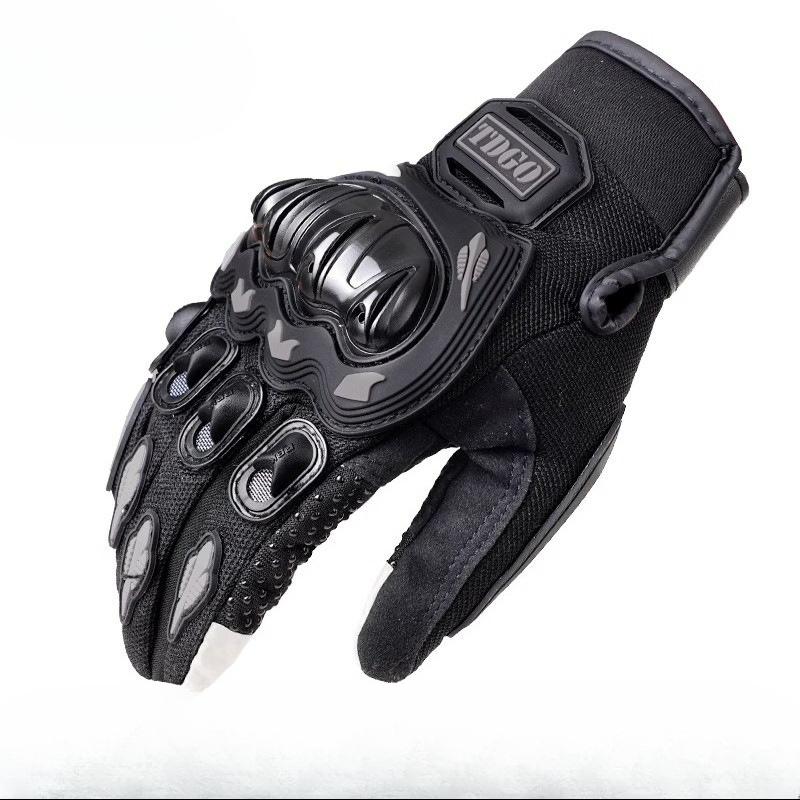 Motorcycle Riding Gloves Four Seasons Summer Unisex Carbon Fiber Touchscreen Shockproof Breathable Motorcycle Rider Gloves