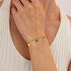 Stainless Steel Starburst Zircon French-American Bracelet - Versatile Fashion Accessory