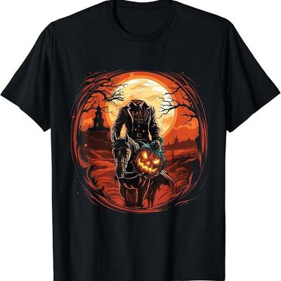 Bezgłowy Jeździec Fajny Koszulka Halloweenowa