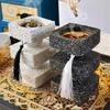 Square Layer Tassels Resins Incenses Burners Holder Stand Vintages Decoration for Study Room Bedroom Home