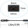 12V Car Cooler Plug Power Cable,Mini Fridge Cool Replacement Power Extension Cable,Car Cooler 2 Pin Lead Wire Plug (1.8M)