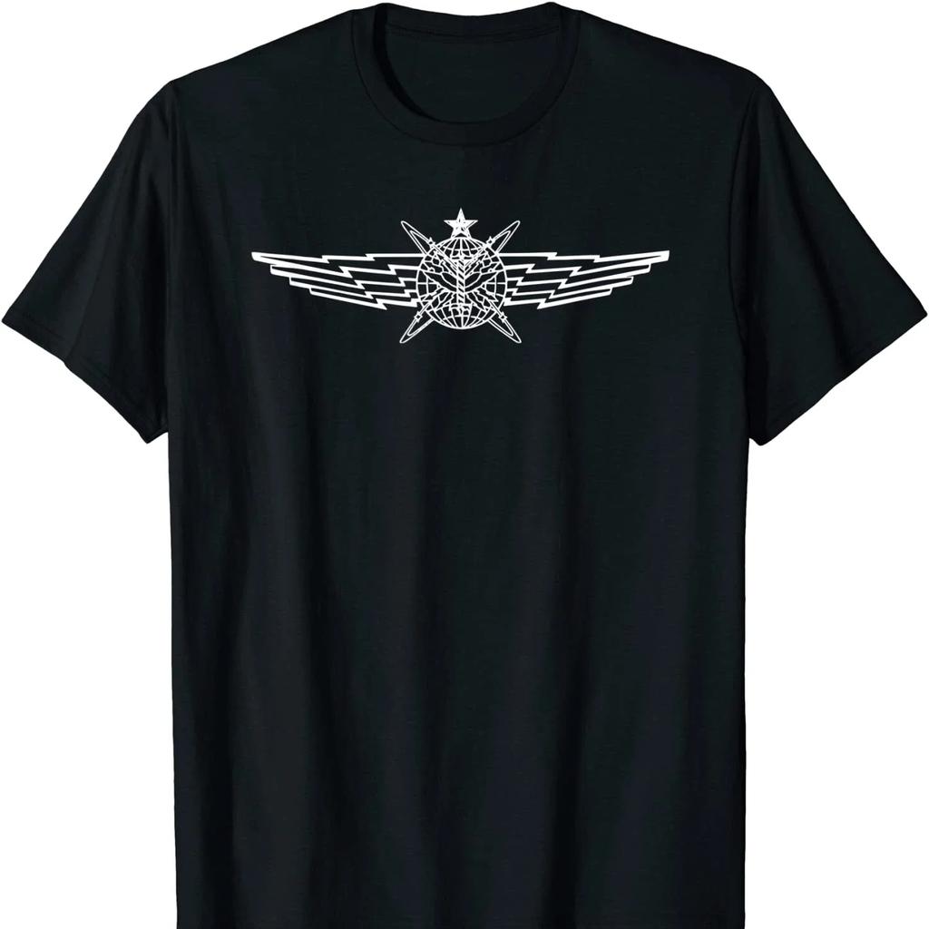 USAF Cyber Space Support Abzeichen T-Shirt 100% Baumwolle Rundhals Kurzarm Sommer Freizeit Herren T-Shirt
