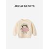 French Arielle De Pinto Girls' Sweater Winter Clothing Sweet and Cute Girls' Pullover Long-Sleeved Warm Top