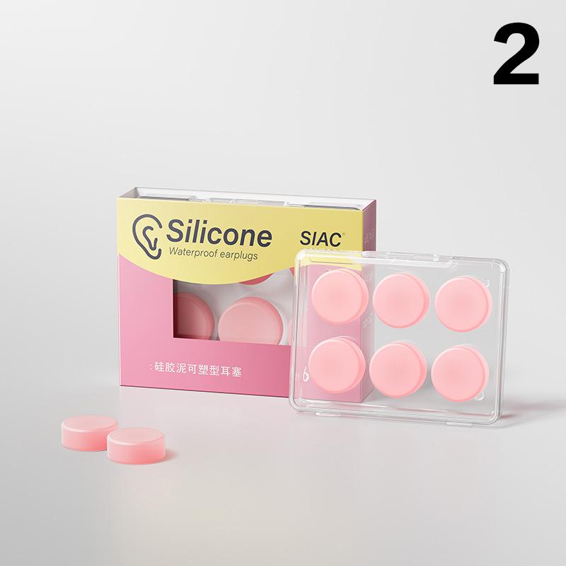 6 st silikonöronproppar Återanvändbara öronproppar för sömn, simning, resor, arbete, studier Brusreducering Flexibla öronproppar