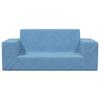Vidaxl 2-Os. Sofa For Children, Blue, Soft Plush