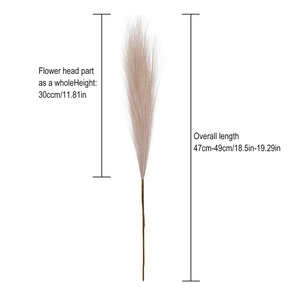 1/10pcs Faux Pampas Grass 18.5inch Artificial Pompous Grass Floral Fake Pompas Grass Branches Vase Filler DIY Flower Arrangement