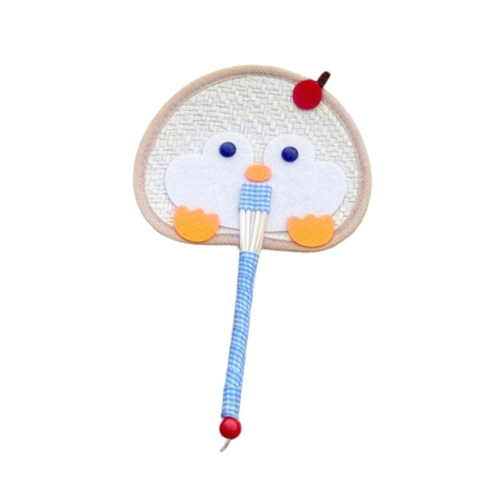 Cartoon Cattail Fan Cute Hand Cranked Fan Compact Hand Braided Fan Wedding