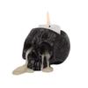 Creative Skull Shape Candle Holder Candlestick Statue Craft Table Halloween Ornaments Black Decorative Desk Decor