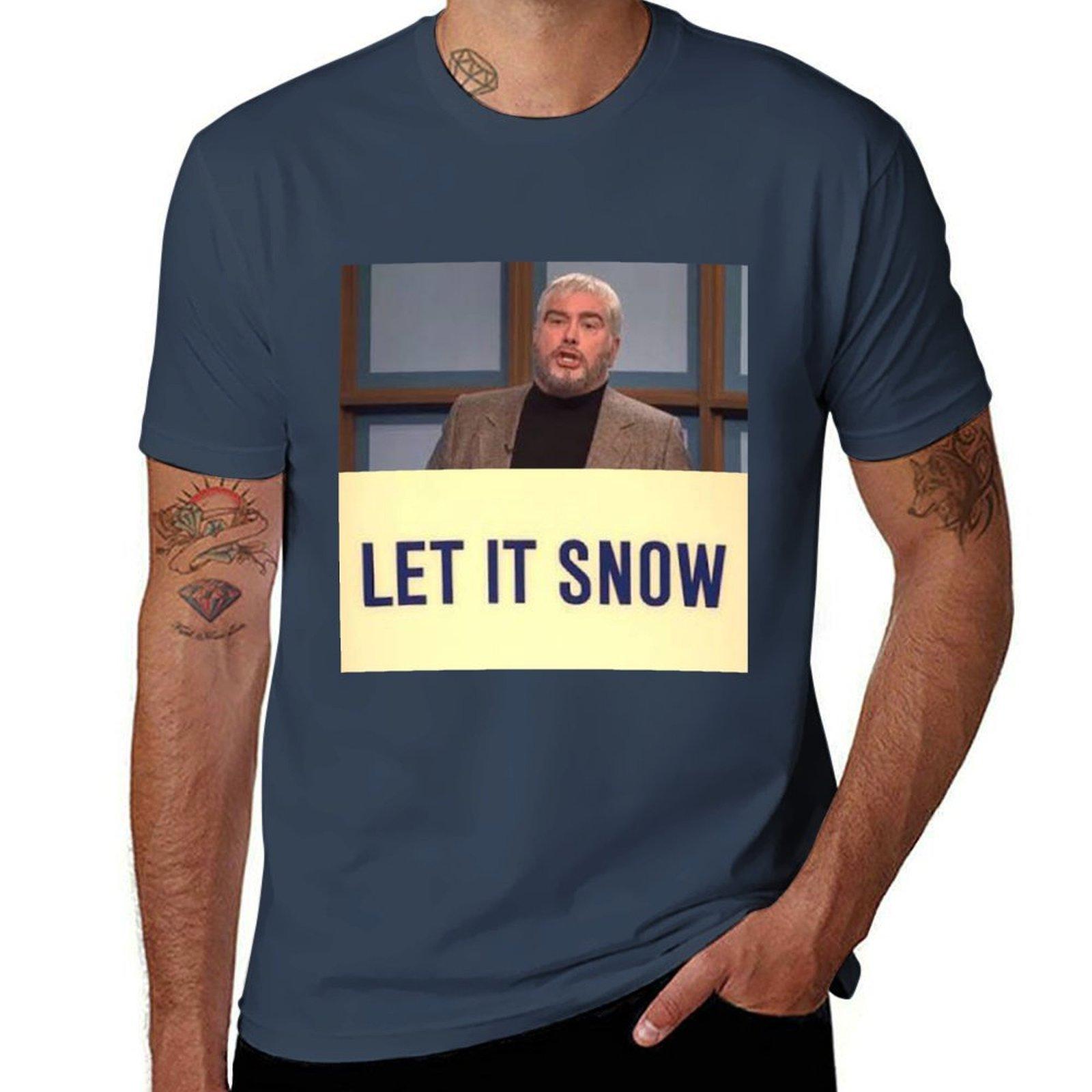 Let It Snow Tshirt Street Art Print Tee Shirt S