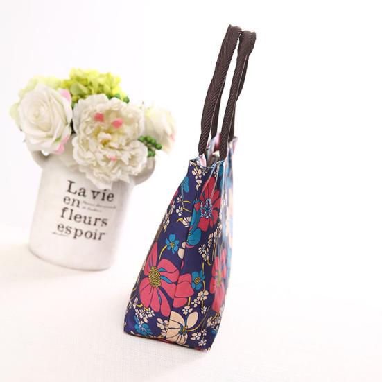 Yousheng Floral Tote Bag Reusable Oxford Cloth Shopping Tote Stylish Handbag Purse for Women Commuting Picnic Camping