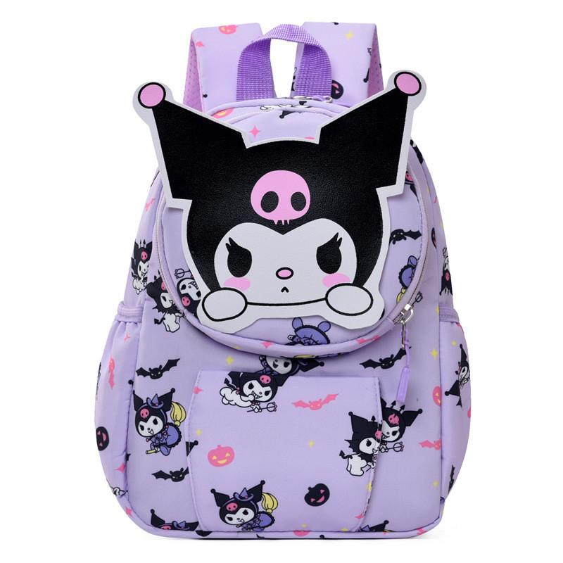 Zaino per Bambini Adorabile Cartone Animato Kuromi Leggero in Nylon per Bambine Bambini Scuola Materna e Asilo