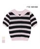 MESENSE Striped Collared Short Sleeve Knit_Mb46Knm614Z