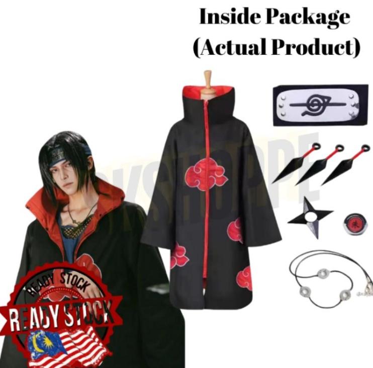 Uzumaki Akatsuki Cosplay Jungen Mädchen Uzumaki Jacke Hose Stirnband Perücke Requisiten Kind Uniform Kunai Halloween Kostüm XXL dargestellt
