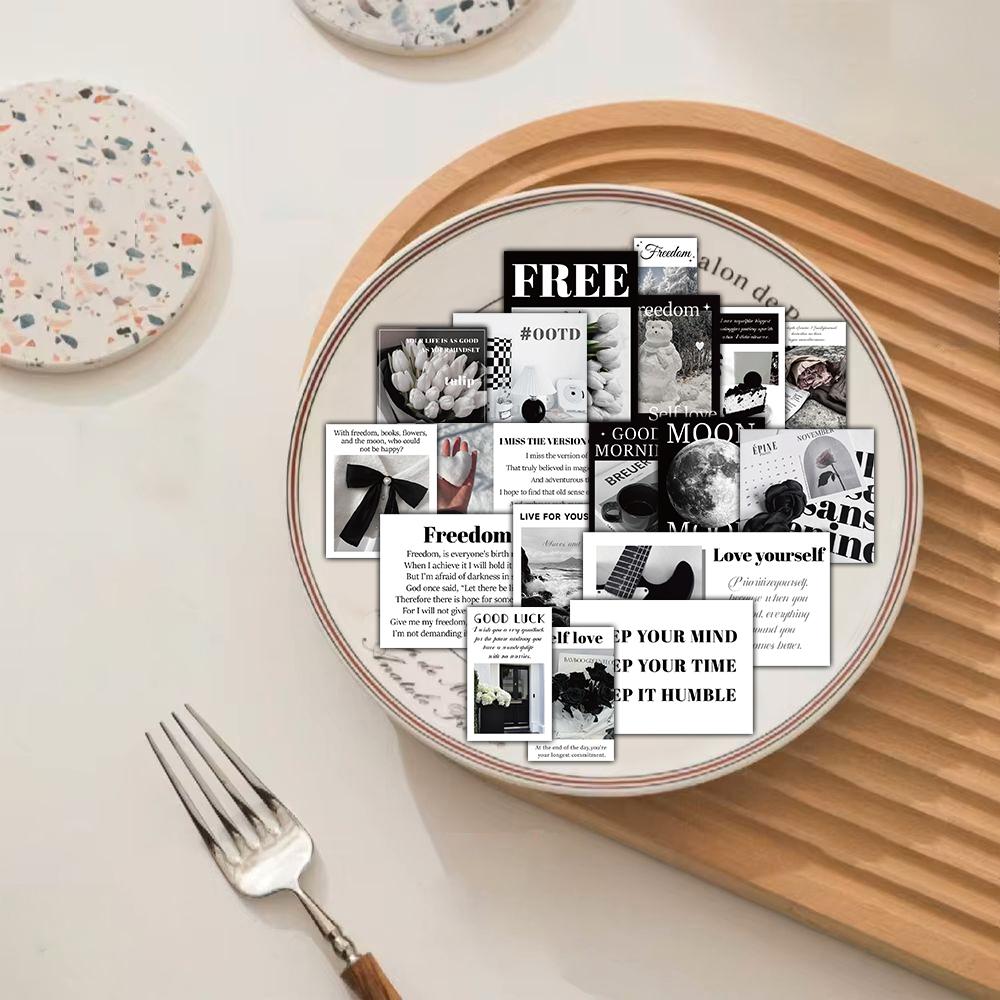 30PCS Freedom Stickers Harajuku Notebook Laptop Aesthetic Graffiti Luggage PVC Fashion Waterproof Scrapbooking Phone Sticker