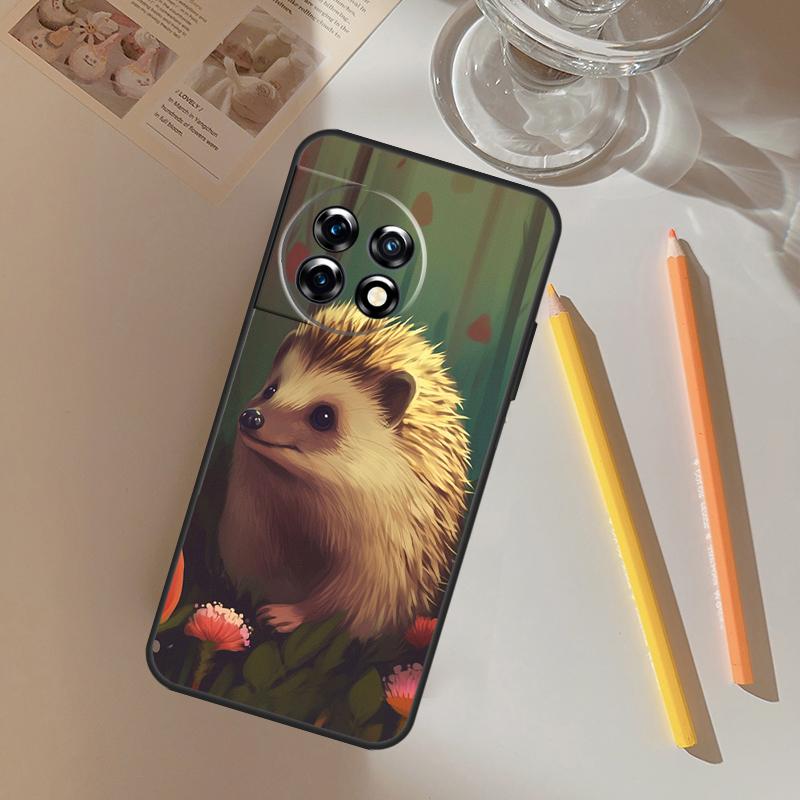 Cute Little Hedgehog Funda For OnePlus 12R 13 12 R 11 9 10 Pro 8T 9RT 10T OnePlus Nord 4 CE 2 3 Lite N20 N30 Case