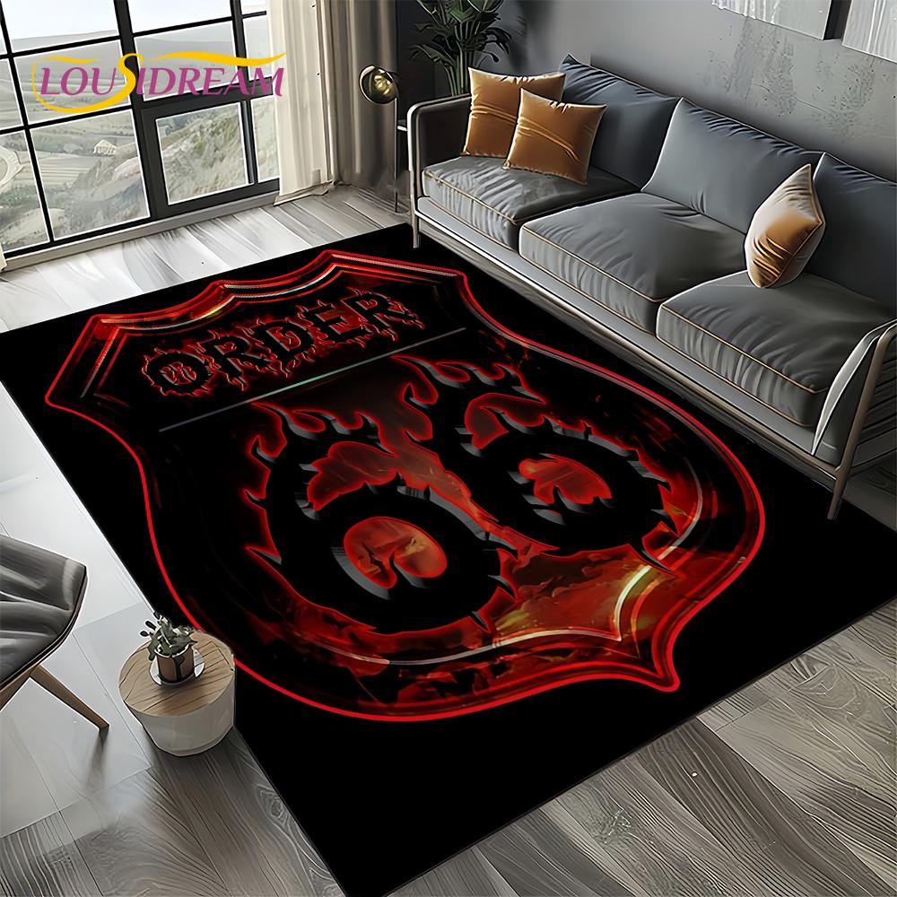 Retro America Historic Route 66,Mother Road,mãe EstradaCarpet Rug for Living Room Bedroom Home Sofa,Area Rug Non-slip Floor Mat