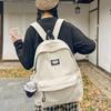 Student Solid Color Schoolbag Women's Corduroy Backpack