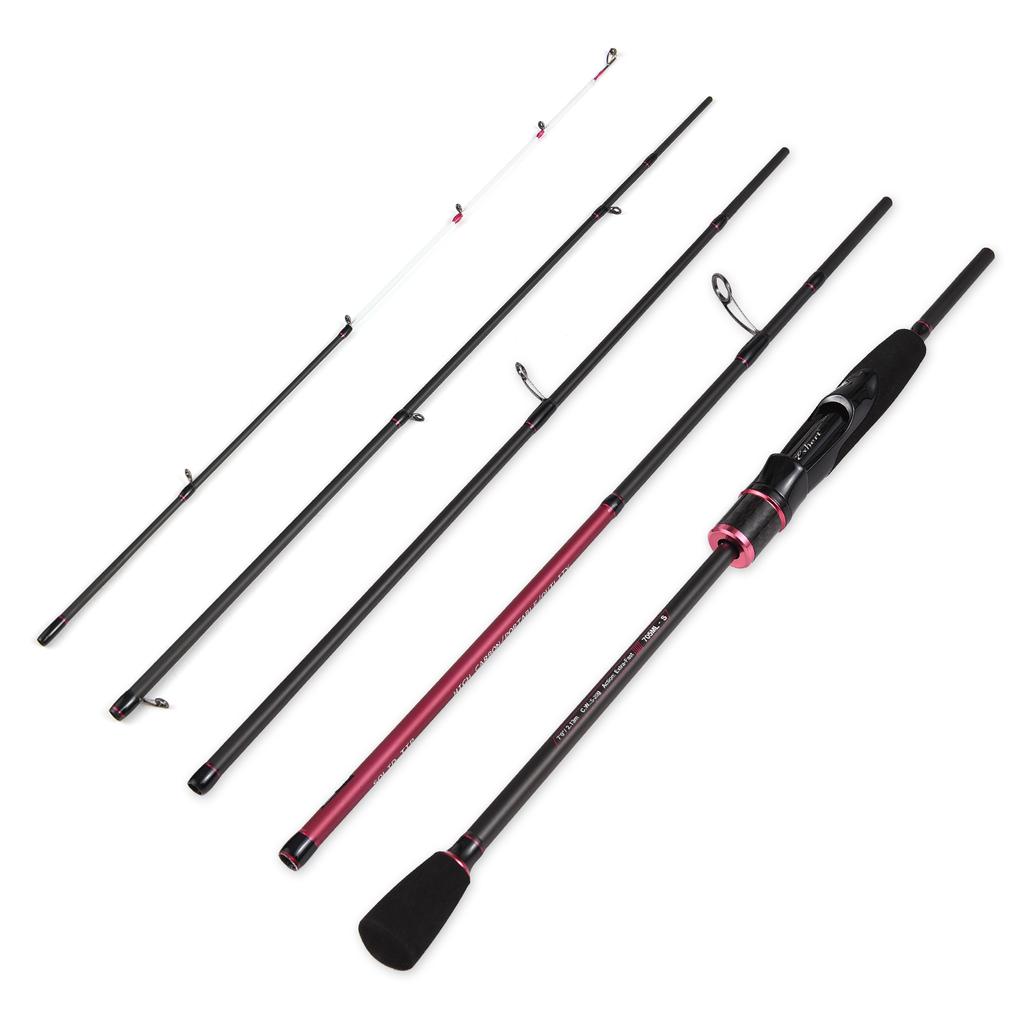 5 Sections Fishing Pole Ultralight Spinning Rod Travel Fishing Rod with Storage Bag