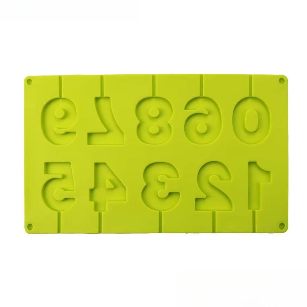 1PC Silicone 0-9 numbers shape chocolate mold DIY drip mold cake baking handmade jelly chocolate candy