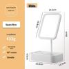 Touch Control LED Makeup Mirror with Three-Color Fill Light and Storage Box