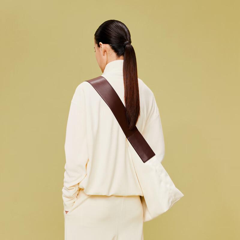 LESS 2024 Spring Cotton Blend Stand Collar Sweatshirt