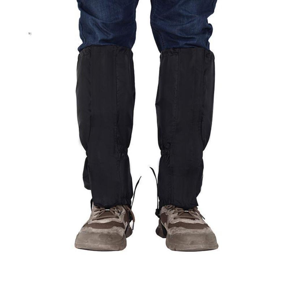 Long Tube Winter Outdoor Leg Gaiters Waterproof Keep Warm Pants Shoes Cover with Zipper Elastic Strap Legs Protection Guards