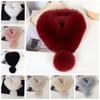 Thickened Imitation Fur Scarf Magnetic Cross Neck Warmer Gifts Plush Scarf  Girl