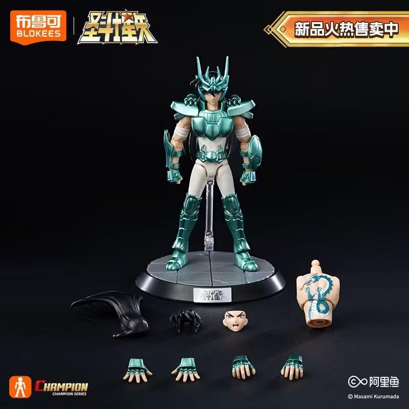Blokees Saint Seiya Anime Figur Death Mask Shura Shiryu Action Figur Champion Klasse Sammlungsstatue Modell Ornament Spielzeug Geschenke