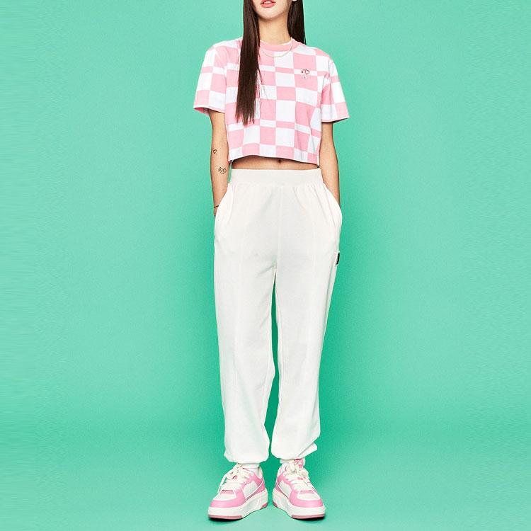 New MLB Drop Shoulder Sleeve T Shirt Women's Pink 3FTSO0333-10PKL